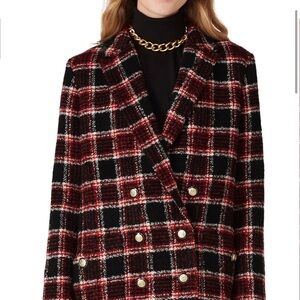 Maje Plaid Tweed Blazer Size 36 (small)